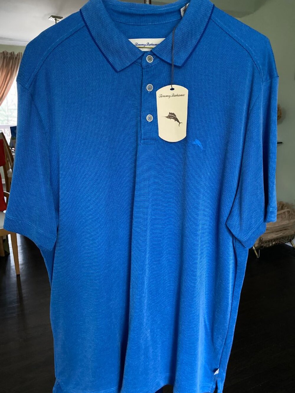 Tommy Bahama Mens Short Sleeve Blue Polo / Golf Shirt, Extra Large (XL) New $99!